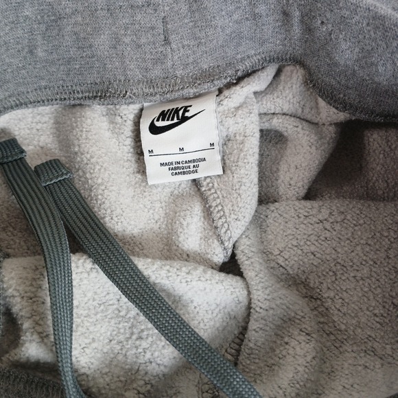 Nike Joggers Sweatpants Fleece Sportswear Club Mid Rise Gray Women Sz Med - PC65 - Picture 7 of 7